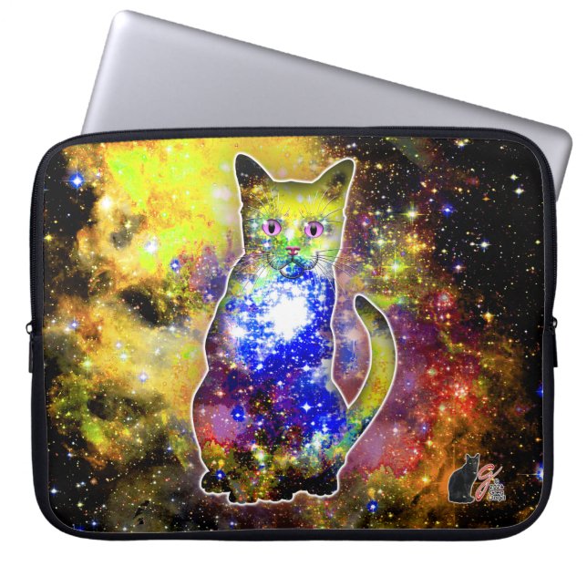 Cosmische Kat Beta Elektronica Zak Laptop Sleeve (Voorkant)