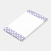 Cosmische lavender/paarse polka dots Post-It note  (Schuin)