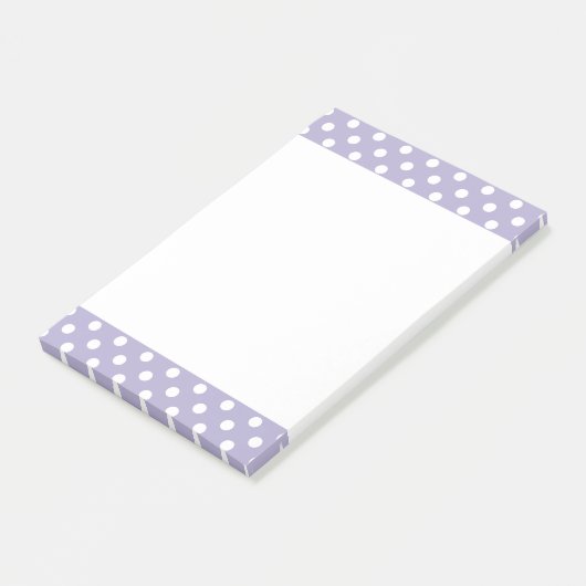 Cosmische lavender/paarse polka dots Post-It note  (Schuin)
