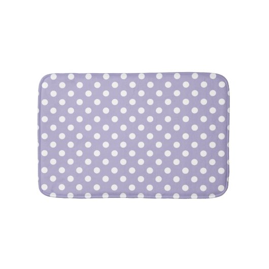 Cosmische lavender/paarse polka-punten badkamerkle badmat (Voorkant)