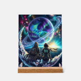 Cosmische Liefhebbers Galaxy Planeet Fantasie Acry Acryl Bord