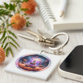 Cosmische Meditator Acryl Sleutelhanger (Voorkant Rechts)
