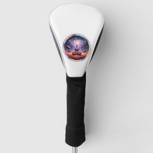 Cosmische Meditator Golf Hoofdhoes Golfheadcover (Voorkant)