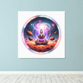 Cosmische Meditator op Gespannen Canvas Kunst (Insitu (Houten vloer))