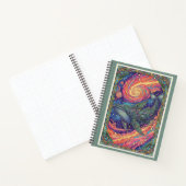 Cosmische Melkweg Walvis Hemelse Zentangle Dagboek Notitieboek (Binnen)