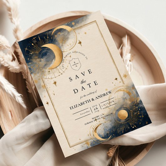Cosmische Nacht Huwelijk Save The Date