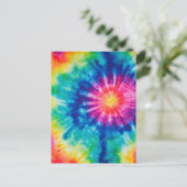 Cosmische neon regenboog stropdas kleurstof briefkaart (Staand voorkant)