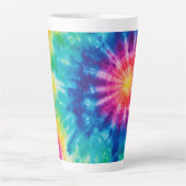 Cosmische neon regenboog stropdas kleurstof latte mok (Voorkant)