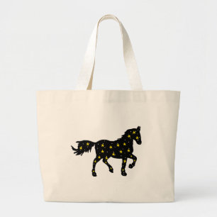 Cosmische paardenteken boodschappentas grote tote bag