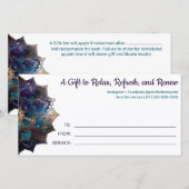 Cosmische Paarse Boho Mandala Cadeaubon (Voorkant / Achterkant)