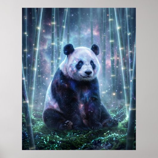 Cosmische Panda Sterrenbos Poster (Voorkant)