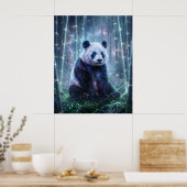 Cosmische Panda Sterrenbos Poster (Keuken)