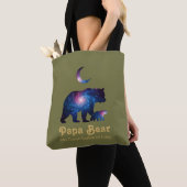 Cosmische Papa Beer & Welp Tote Bag (Dichtbij)