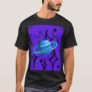 COSMISCHE PLANEET GRAFISCHE KUNST T-SHIRT