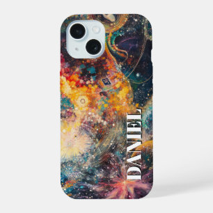 Cosmische Planeet Ruimte Meerkleurige Hoes iPhone 15 Case