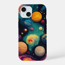 Cosmische Planeten Hoesje iPhone 15 Case