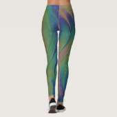Cosmische Regenboog Iridiserende Verf Leggings (Achterkant)