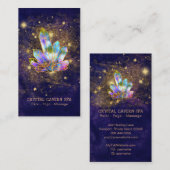 *~* Cosmische regenboogkristallen Gold Glitter Sta Visitekaartje (Voorkant / Achterkant)