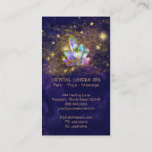 *~* Cosmische regenboogkristallen Gold Glitter Sta Visitekaartje (Achterkant)