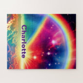 Cosmische regenboogovers boven Fantasy Indigo Clou Legpuzzel (Horizontaal)