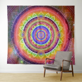 Cosmische Reis Mandala Wandkleed