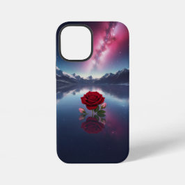 Cosmische Roos: Galaxy Weerspiegeling op Serene Me iPhone 12 Mini Hoesje