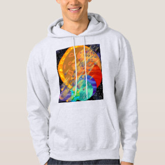 "Cosmische ruimte hoodie – Planeten en meteoren on