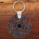 Cosmische ruimte nevelsleutelhanger - Galaxy kunst Sleutelhanger (Voorkant)