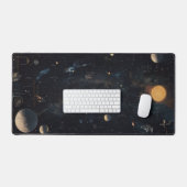 Cosmische ruimte & planeten bureaumat (Keyboard & Muis)