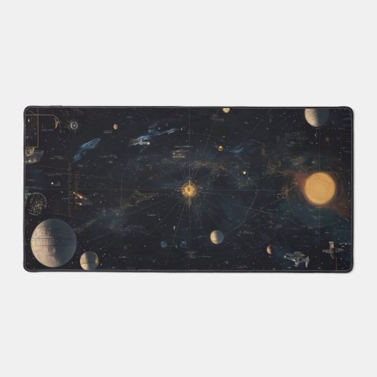 Cosmische ruimte & planeten bureaumat (Voorkant)