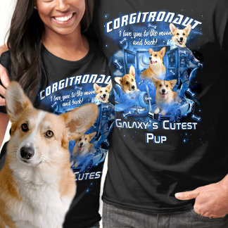 Cosmische Ruimte Voeg Huisdier Naam en Foto's Toe  T-shirt