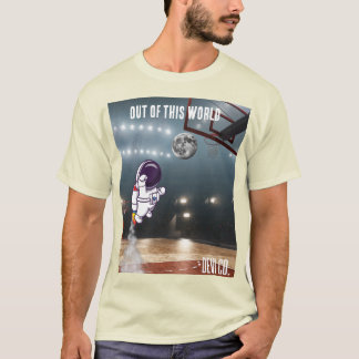 Cosmische slam dunk witte T-shirt. T-shirt