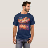 Cosmische Stad vintage T-shirt (Voorkant volledig)