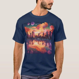 Cosmische Stad vintage T-shirt