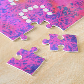 Cosmische sterren in een melkwegstelsel met roze b legpuzzel (Zijkant)