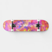 Cosmische sterren in een melkwegstelsel met roze b persoonlijk skateboard (Horizontaal)