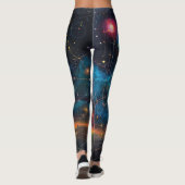 Cosmische sterrenstelsel broek leggings (Achterkant)
