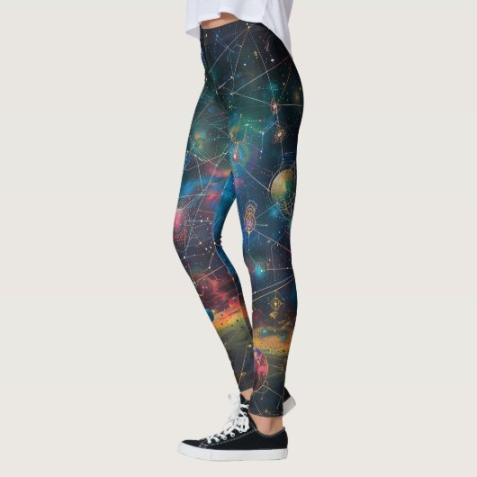 Cosmische sterrenstelsel broek leggings (Links)