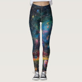 Cosmische sterrenstelsel broek leggings (Voorkant)