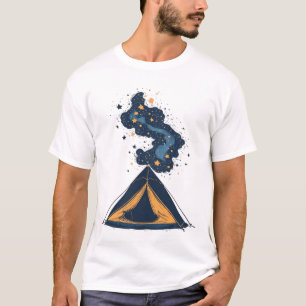 Cosmische sterrenstelsel kampeertent Grafisch - St T-shirt