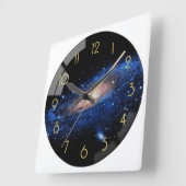 Cosmische sterrenstelsel wandklok (Hoek)