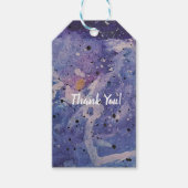 Cosmische sterrenstelsel waterverf abstract Bedank Cadeaulabel (Voorkant)
