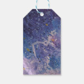 Cosmische sterrenstelsel waterverf abstract Bedank Cadeaulabel (Achterkant)