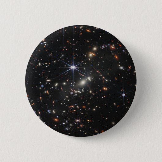Cosmische sterrenstelselcluster Deep Space-speldje Ronde Button 5,7 Cm (Voorkant)