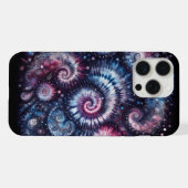 Cosmische uitbarsting, Tie-dye patroon iPhone Hoesje (Achterkant horizontaal)