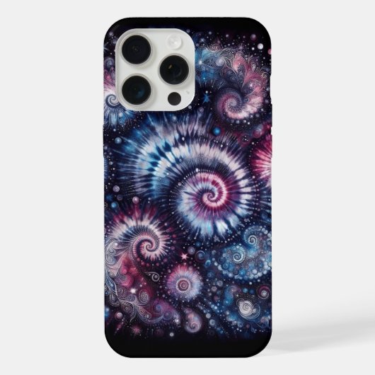 Cosmische uitbarsting, Tie-dye patroon iPhone Hoesje (Achterkant)