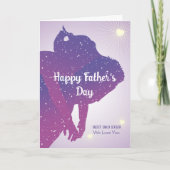 Cosmische Vaderdag Silhouette Waardering Kaart (Voorkant)