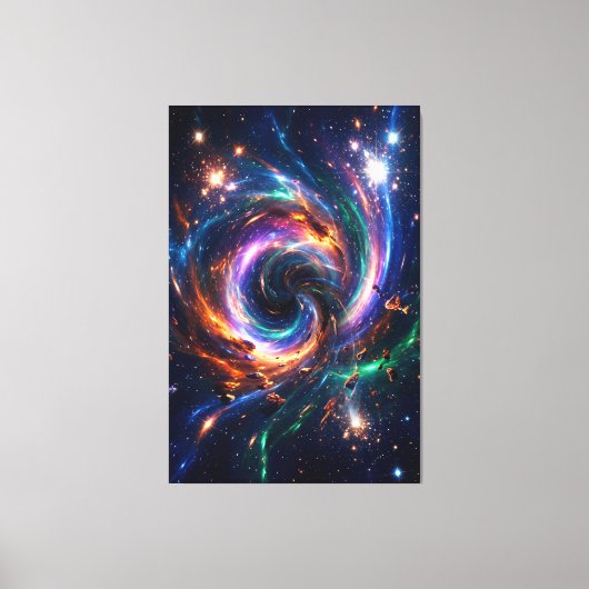 Cosmische Vortex Nexus – Abstracte Ruimte Canvaspr Canvas Afdruk (Voorkant)