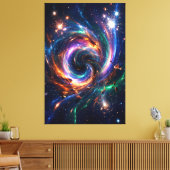 Cosmische Vortex Nexus – Abstracte Ruimte Canvaspr Canvas Afdruk (Insitu (Woonkamer))