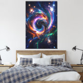 Cosmische Vortex Nexus – Abstracte Ruimte Canvaspr Canvas Afdruk (Insitu (Slaapkamer))